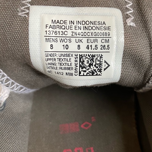 Converse gray/pink women’s 10 men’s 8 - Picture 4 of 5